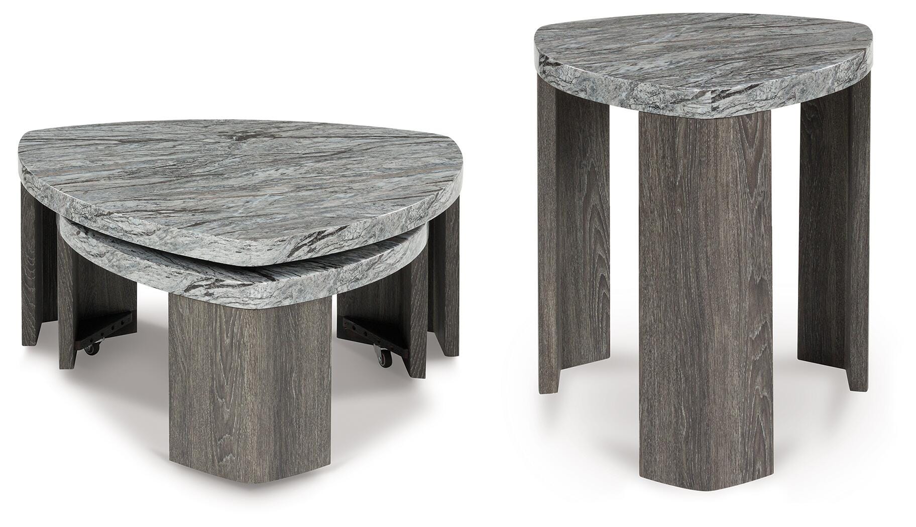 Surmour Gray/Brown Coffee Table and End Table