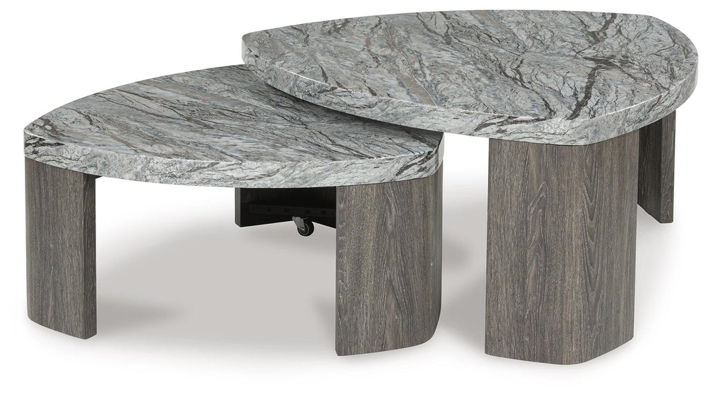 Surmour Gray/Brown Coffee Table and End Table