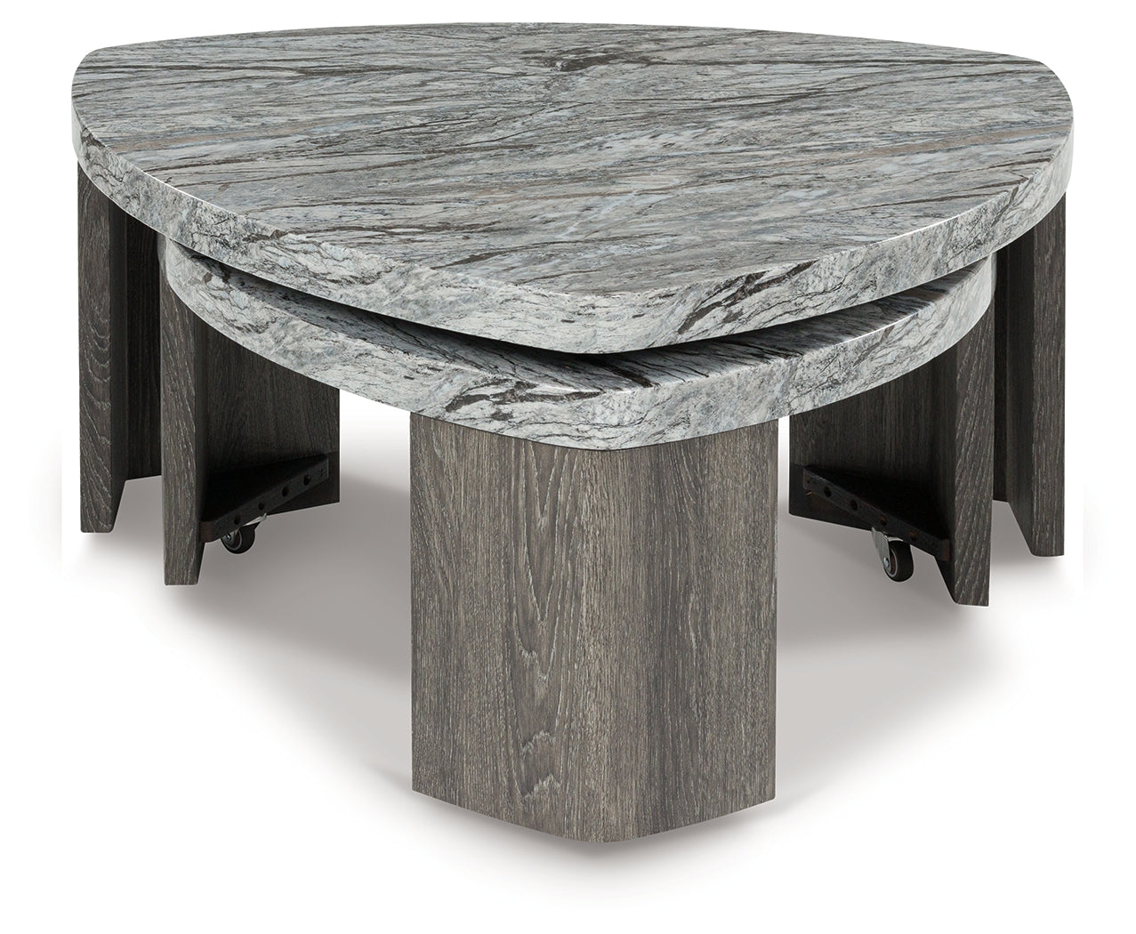 Surmour Gray/Brown Stacked Cocktail Table