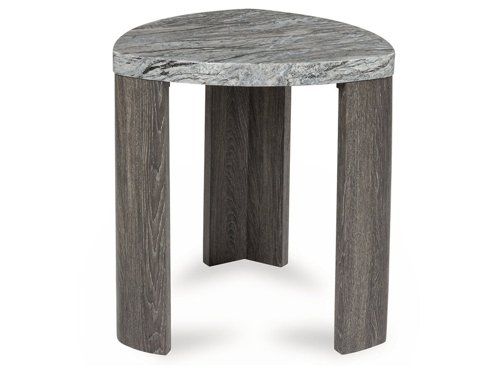 Surmour Gray/Brown Triangle End Table