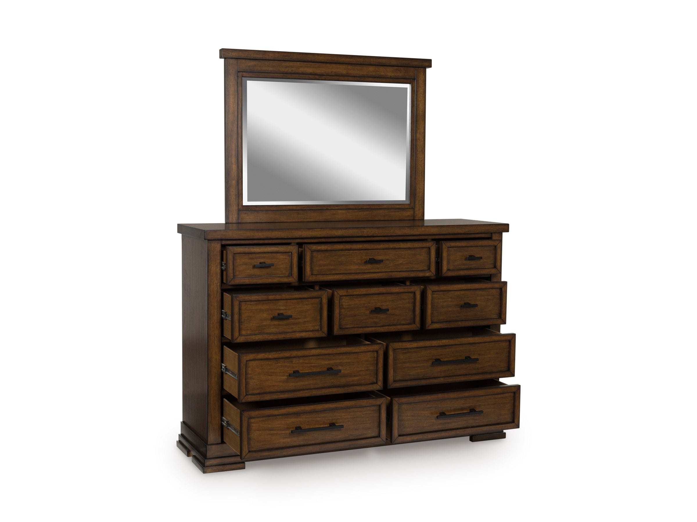 Taffenbrook Brown Dresser and Mirror