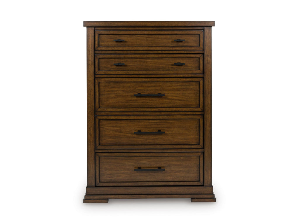 Taffenbrook Brown Five Drawer Chest