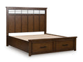 Taffenbrook Brown King Panel Storage Bed