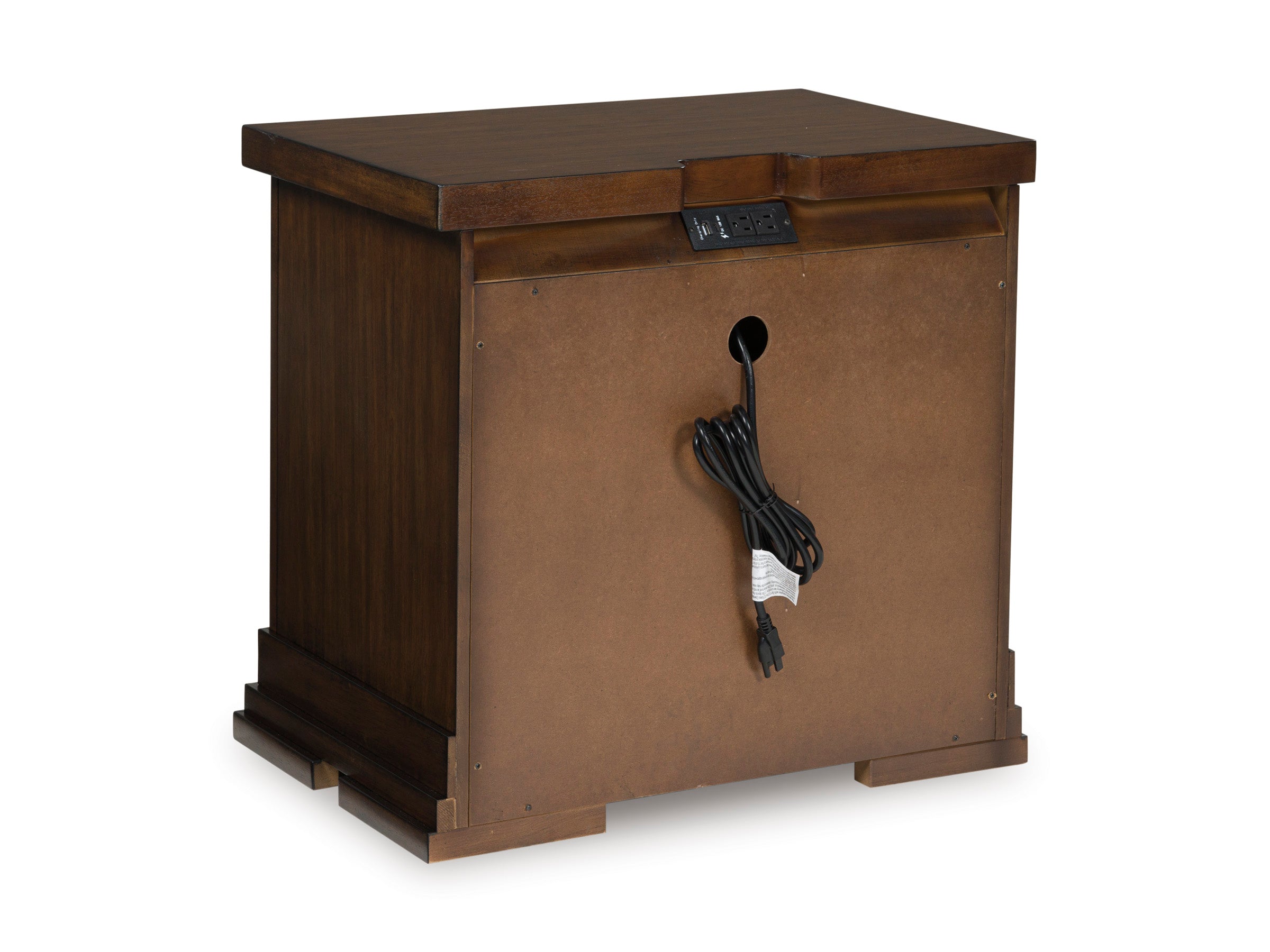 Taffenbrook Brown Three Drawer Nightstand