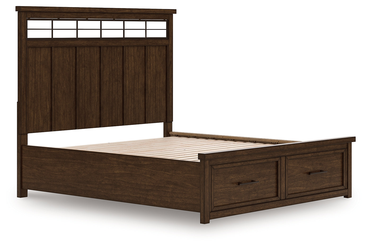 Taffenbrook Medium Brown California King Panel Storage Bed