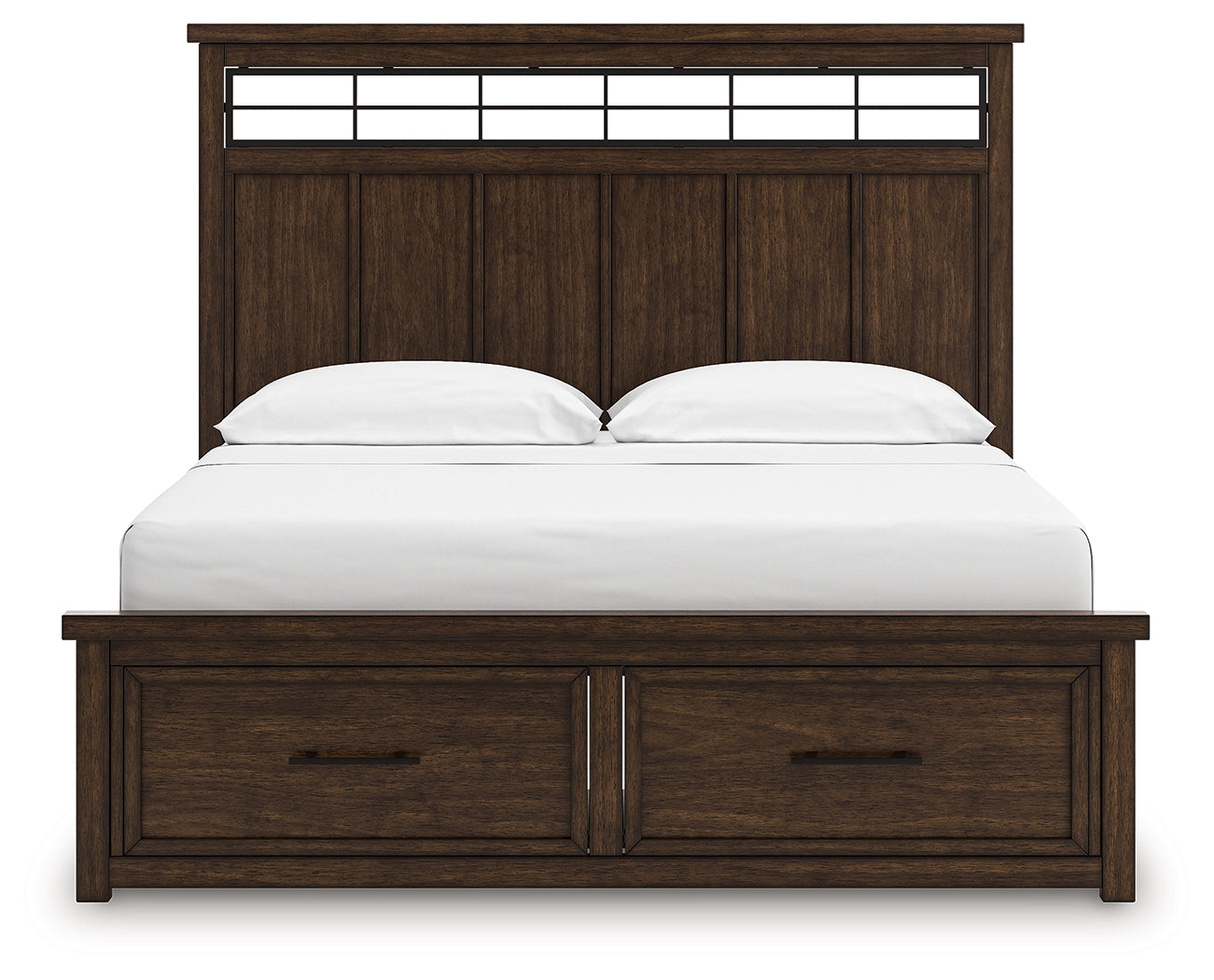 Taffenbrook Medium Brown California King Panel Storage Bed