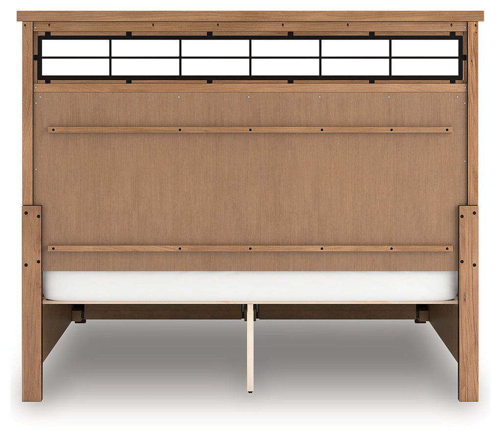 Taffenbrook Medium Brown California King Panel Storage Bed