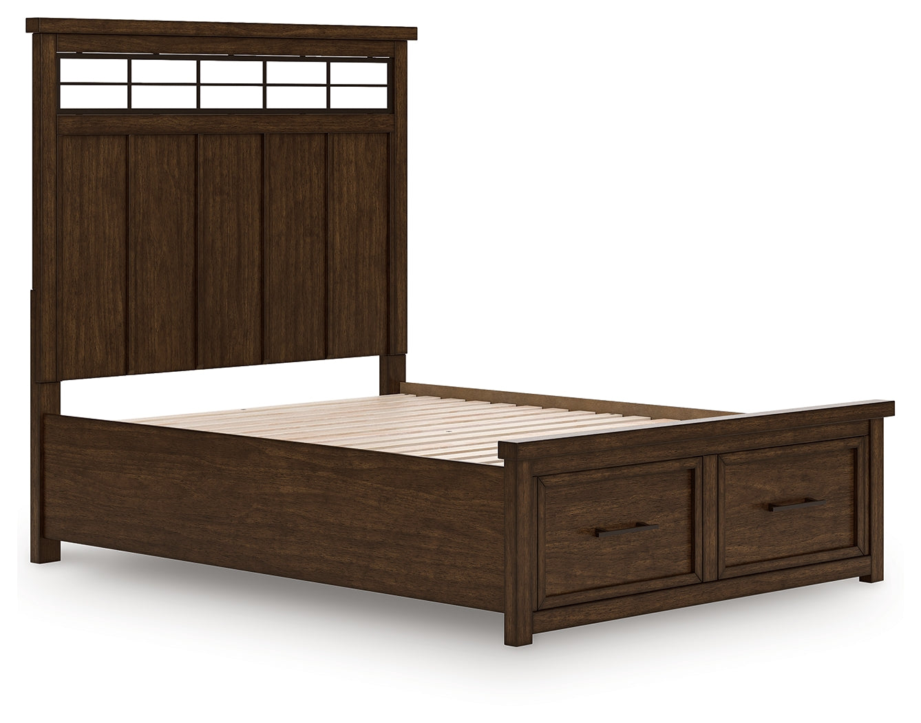 Taffenbrook Medium Brown Queen Panel Storage Bed