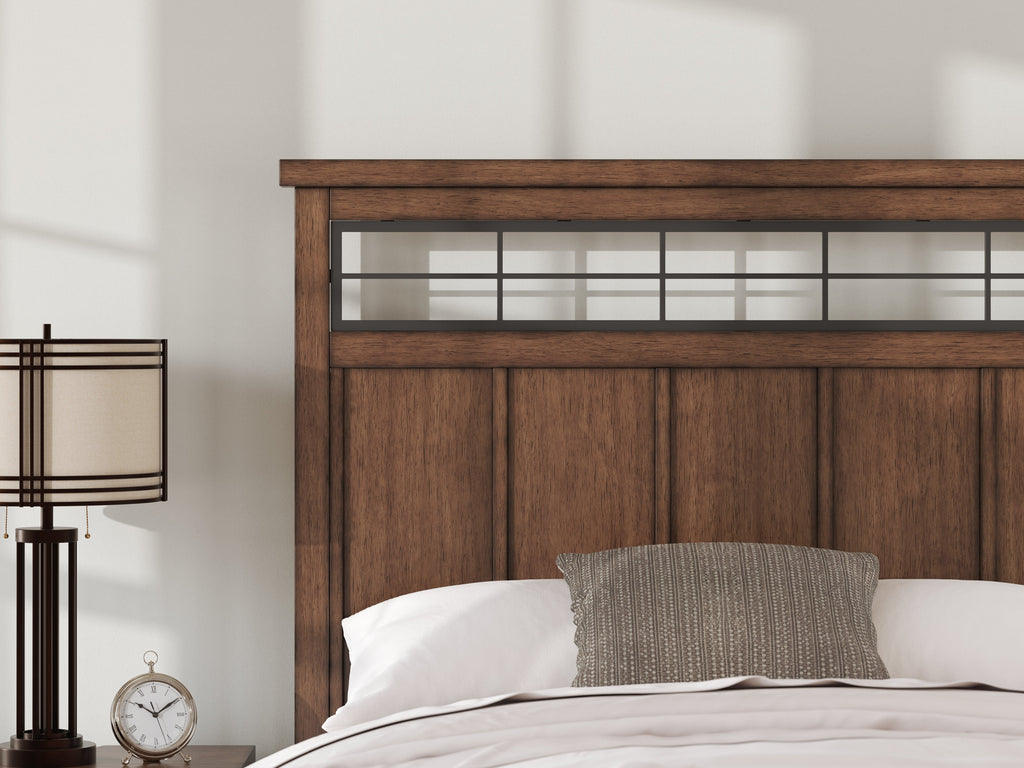 Taffenbrook Medium Brown Queen Panel Storage Bed