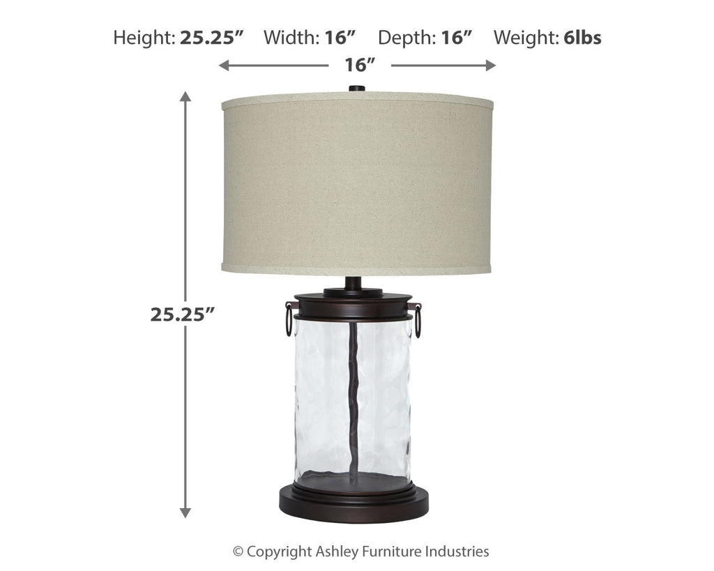 Tailynn Clear/Bronze Table Lamp (Set of 2)
