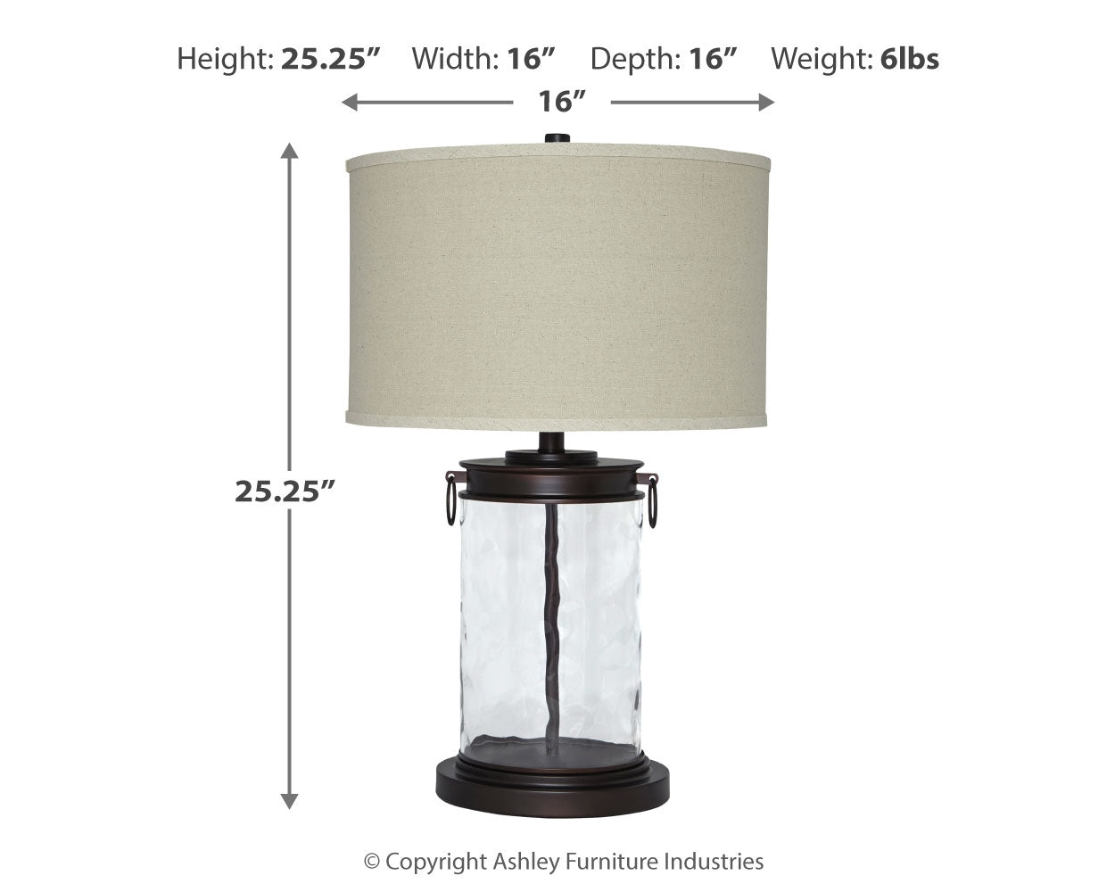 Tailynn Clear/Bronze Table Lamp (Set of 2)