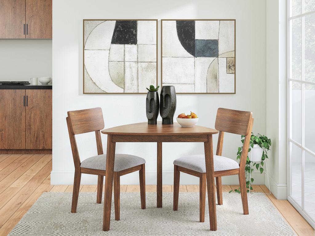 Tameride Brown Dining Table and 2 Chairs