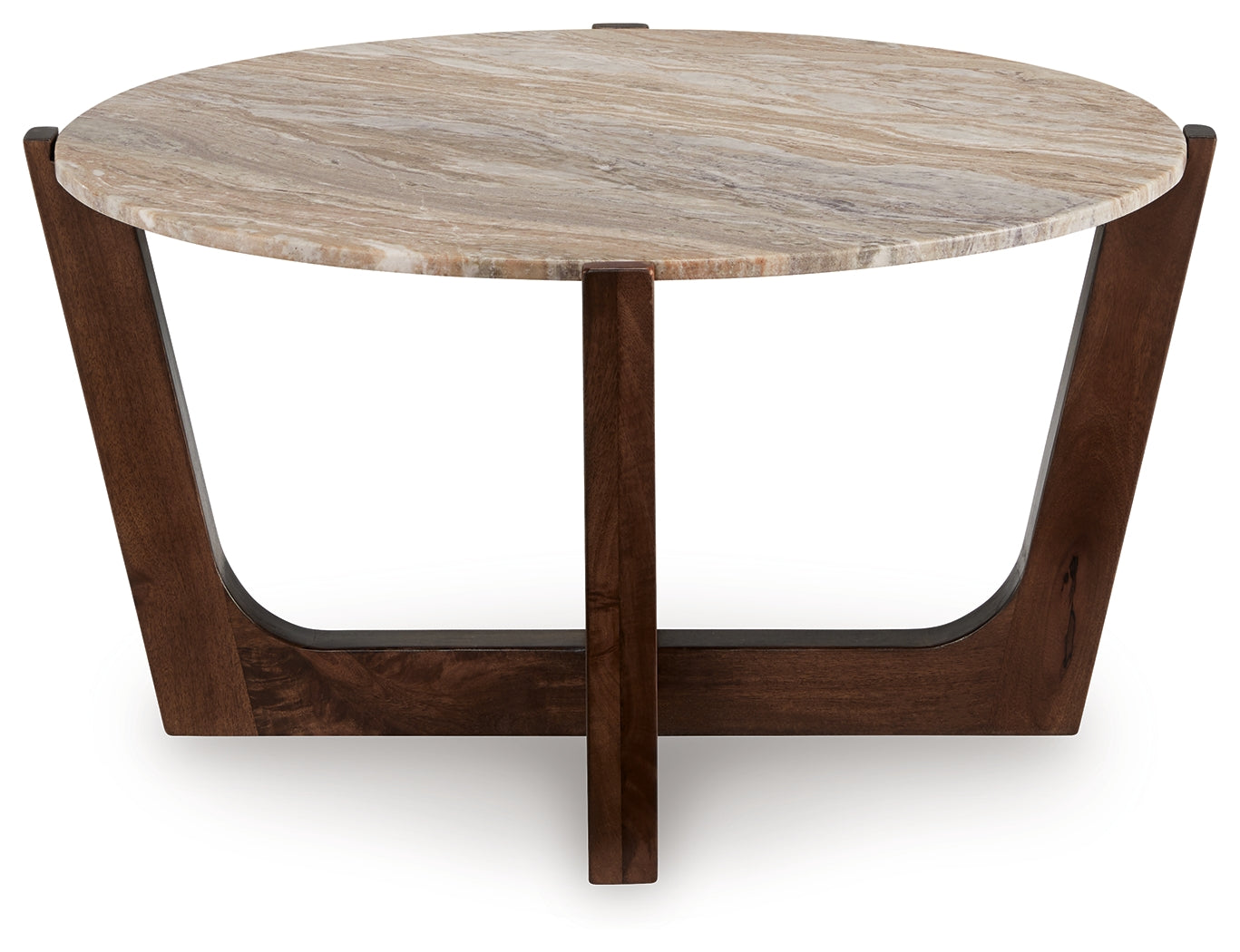 Tanidore Warm Brown Round Cocktail Table