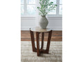 Tanidore Warm Brown Round End Table