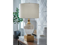 Tavisburg Brown/White/Gold Table Lamp