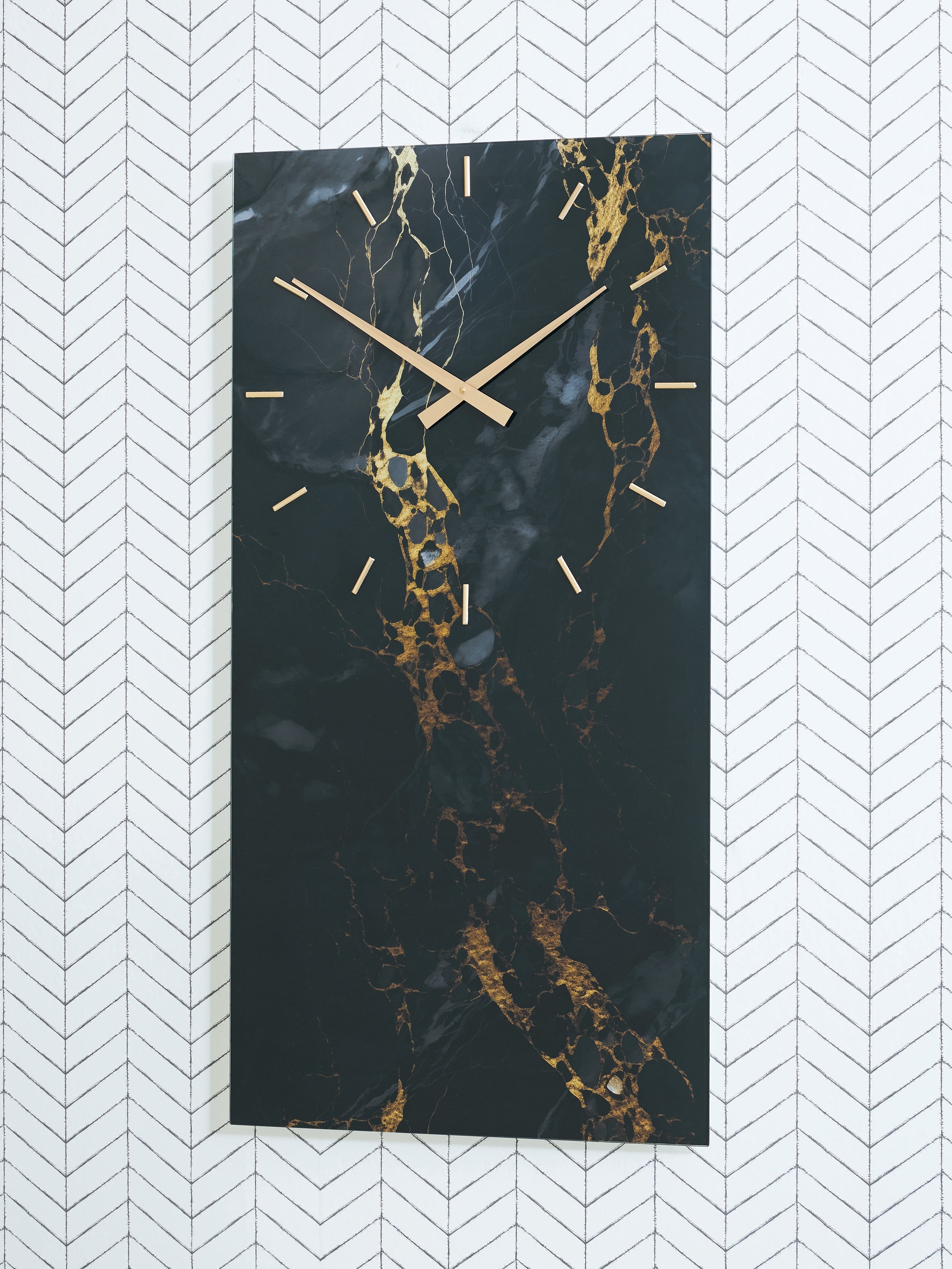Teague Black/Gold Wall Clock
