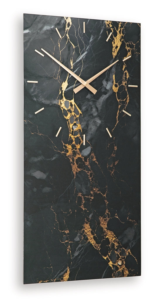 Teague Black/Gold Wall Clock