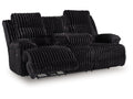 Technique Onyx Power Reclining Sofa with Drop Down Table