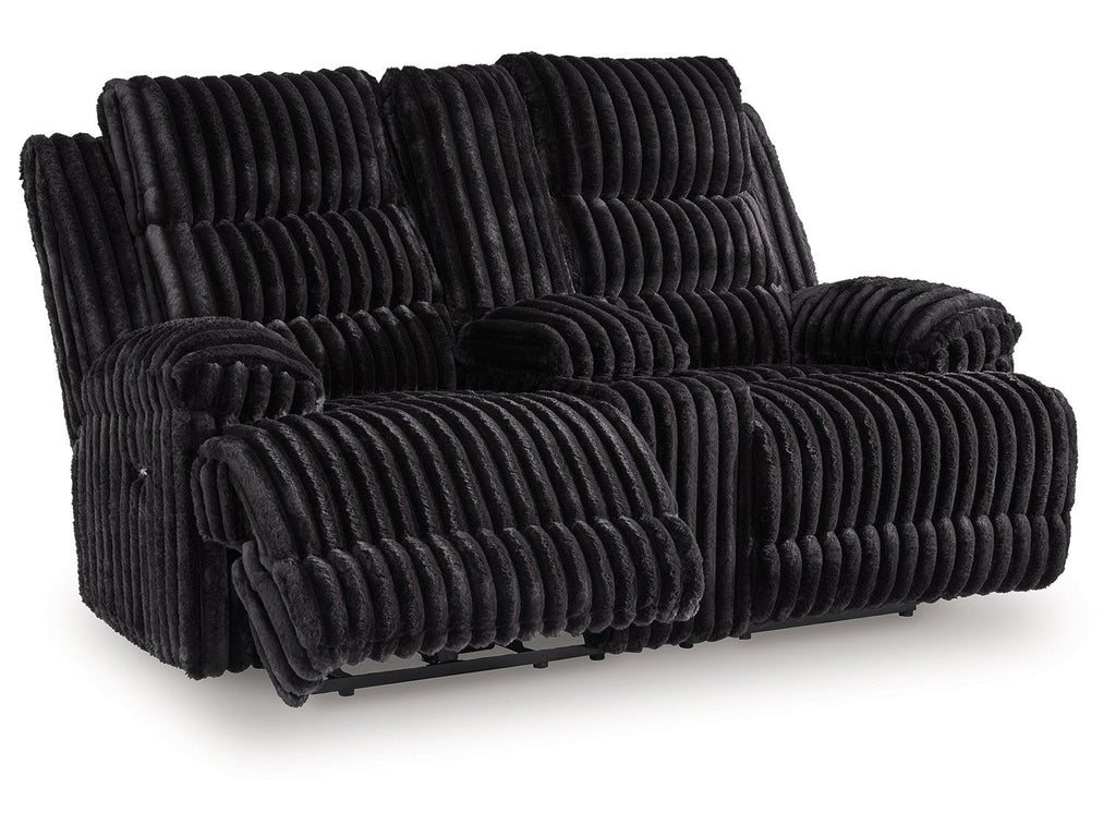 Technique Onyx Reclining Loveseat with Console
