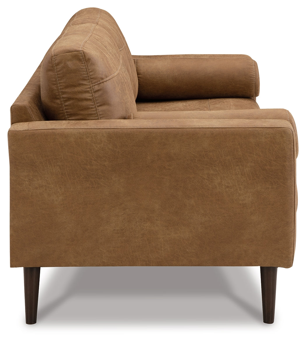 Telora Caramel Sofa, Loveseat, Chair and Ottoman