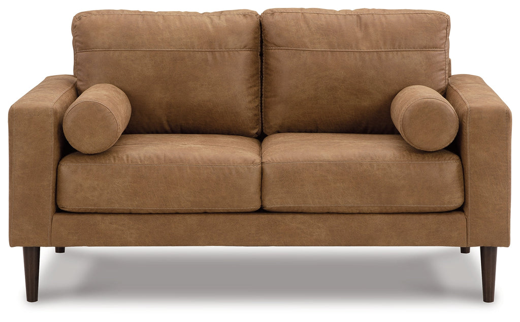 Telora Caramel Sofa, Loveseat, Chair and Ottoman