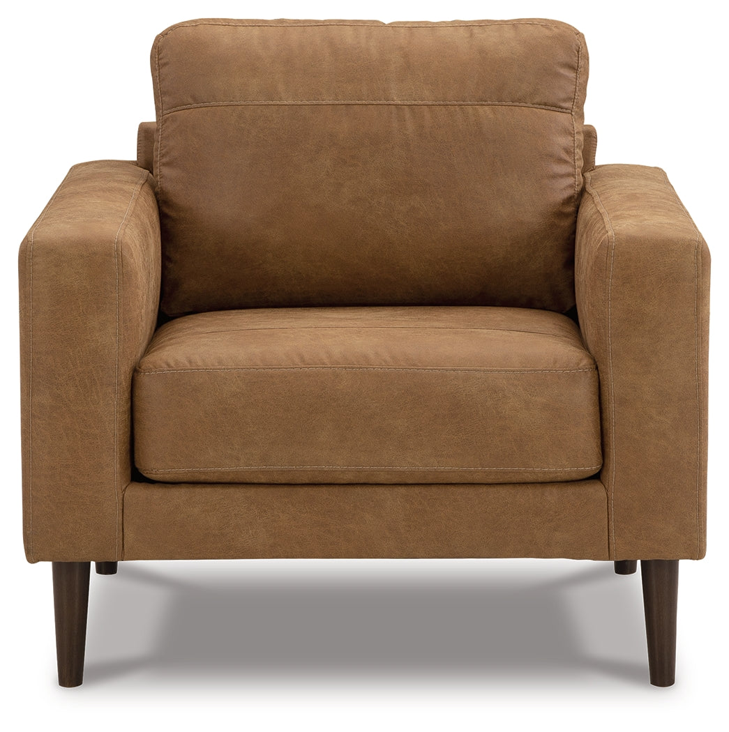 Telora Caramel Sofa, Loveseat, Chair and Ottoman