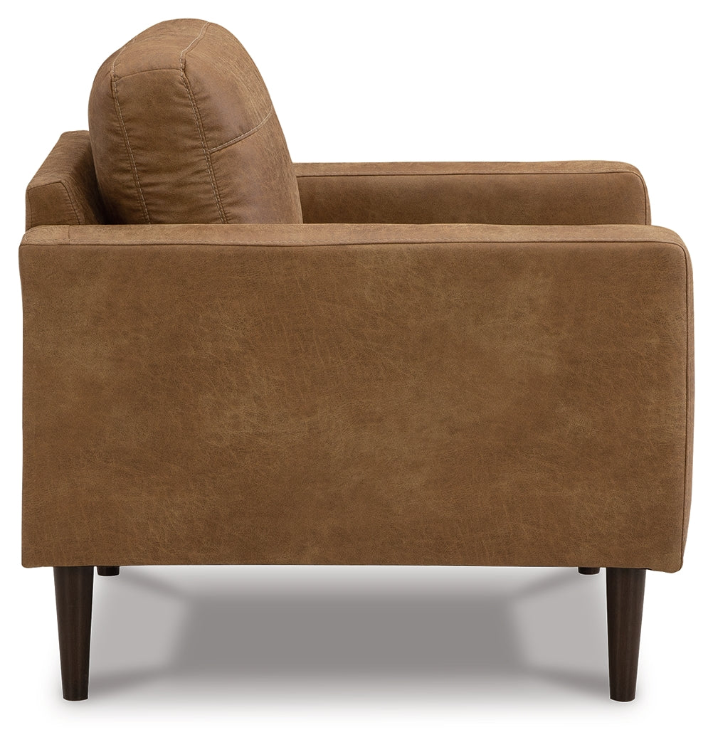 Telora Caramel Sofa, Loveseat, Chair and Ottoman