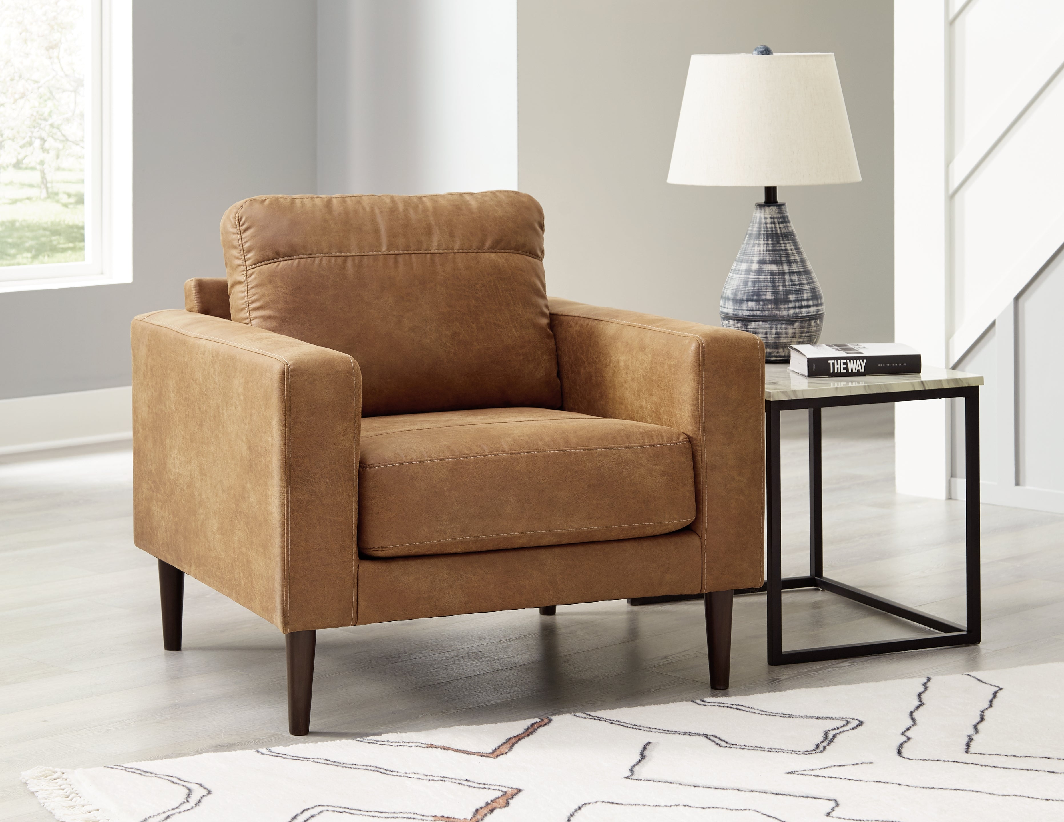Telora Caramel Sofa, Loveseat, Chair and Ottoman