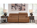 Temmpton Chocolate 2-Piece Power Reclining Sectional Loveseat