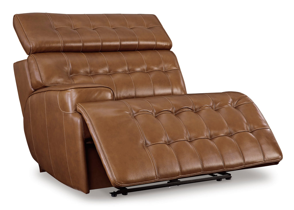 Temmpton Chocolate 2-Piece Power Reclining Sectional Loveseat