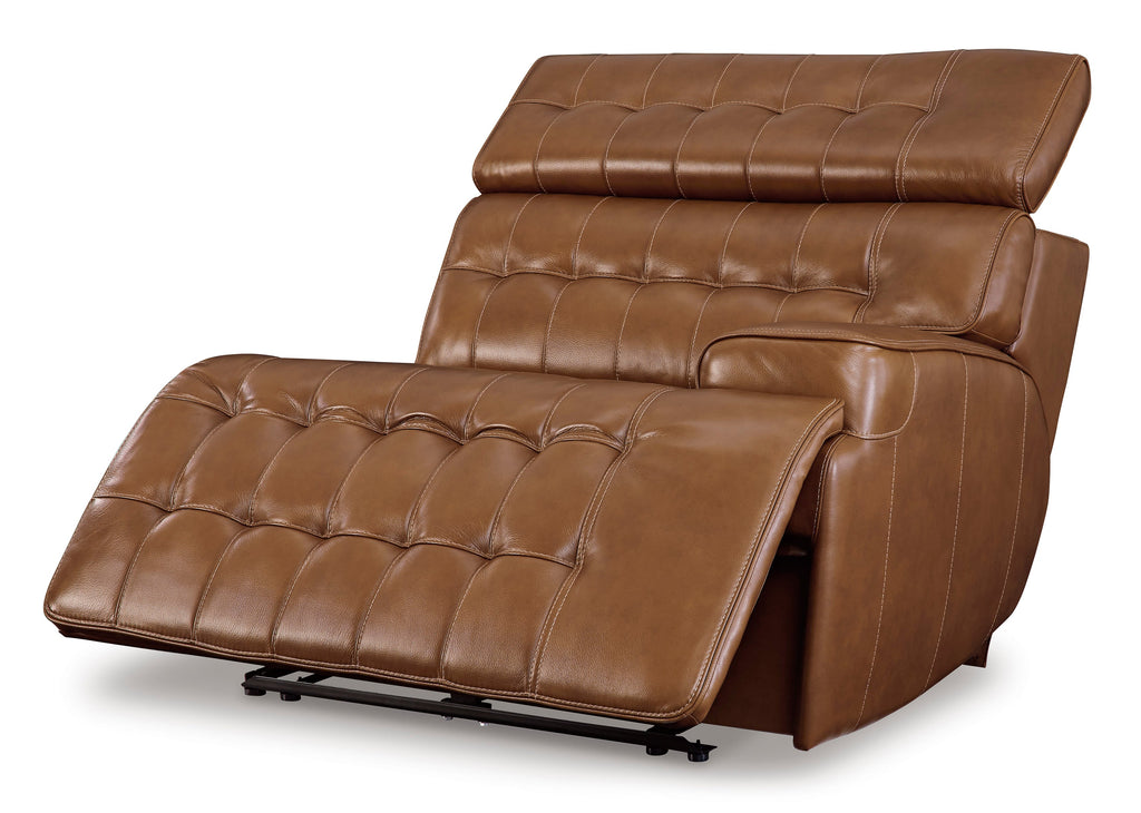 Temmpton Chocolate 2-Piece Power Reclining Sectional Loveseat