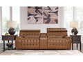 Temmpton Chocolate 3 Pc Power Reclining Sectional Loveseat