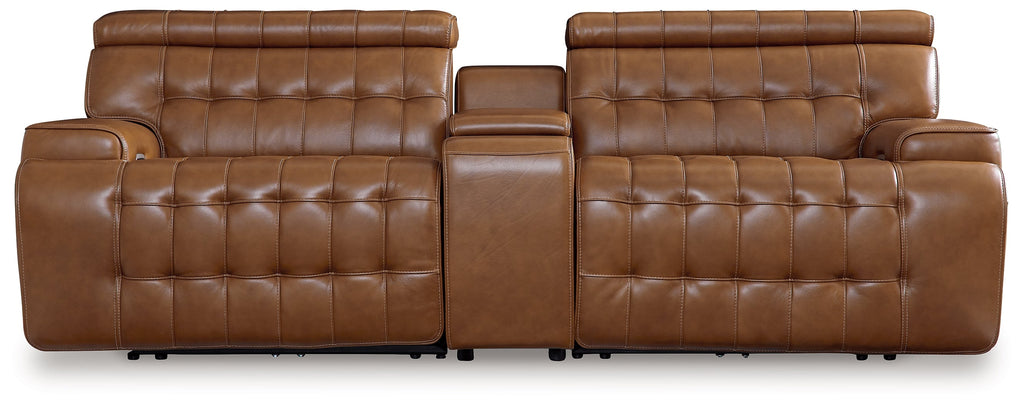 Temmpton Chocolate 3 Pc Power Reclining Sectional Loveseat