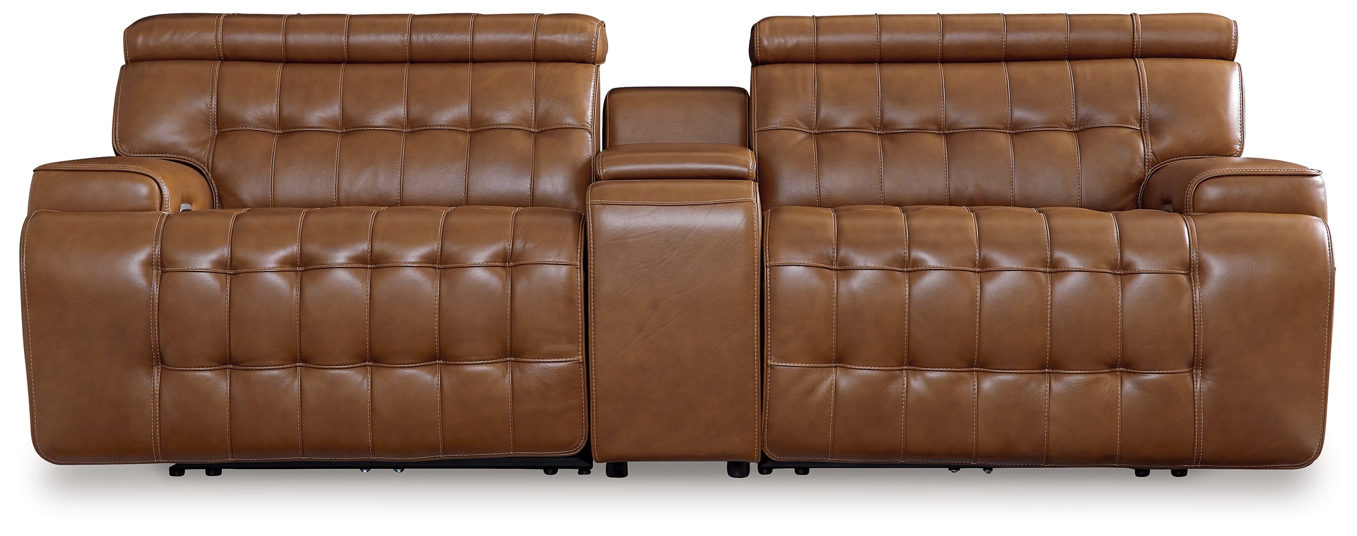 Temmpton Chocolate 3 Pc Power Reclining Sectional Loveseat