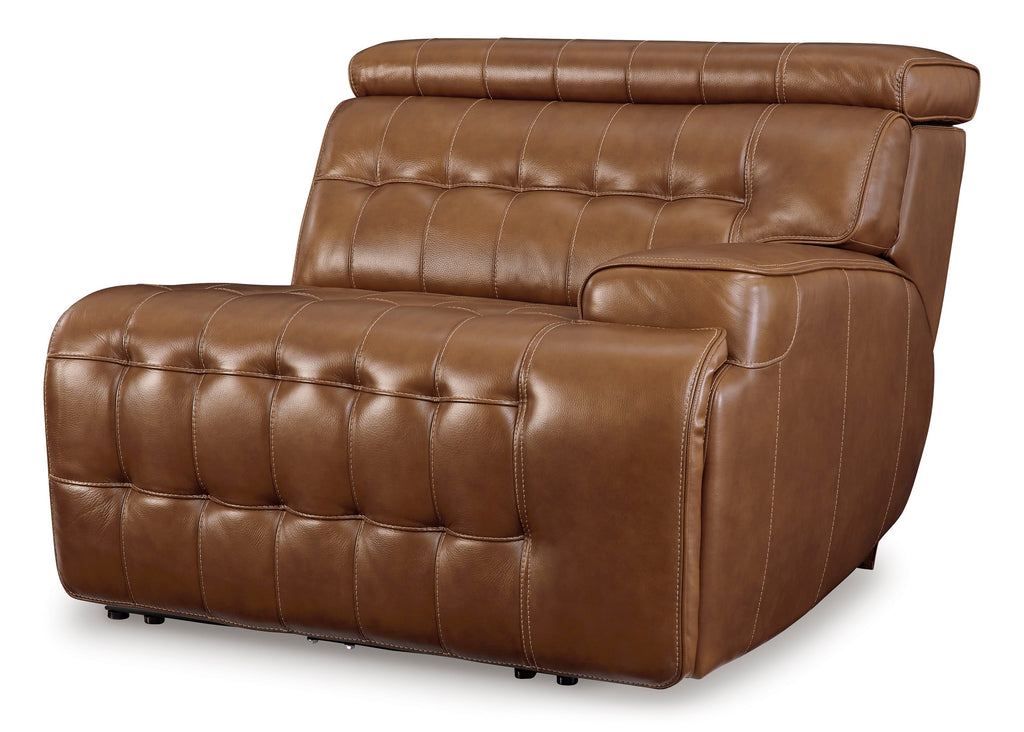 Temmpton Chocolate 3 Pc Power Reclining Sectional Loveseat