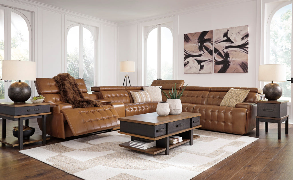 Temmpton Chocolate 6-Piece Power Reclining Sectional