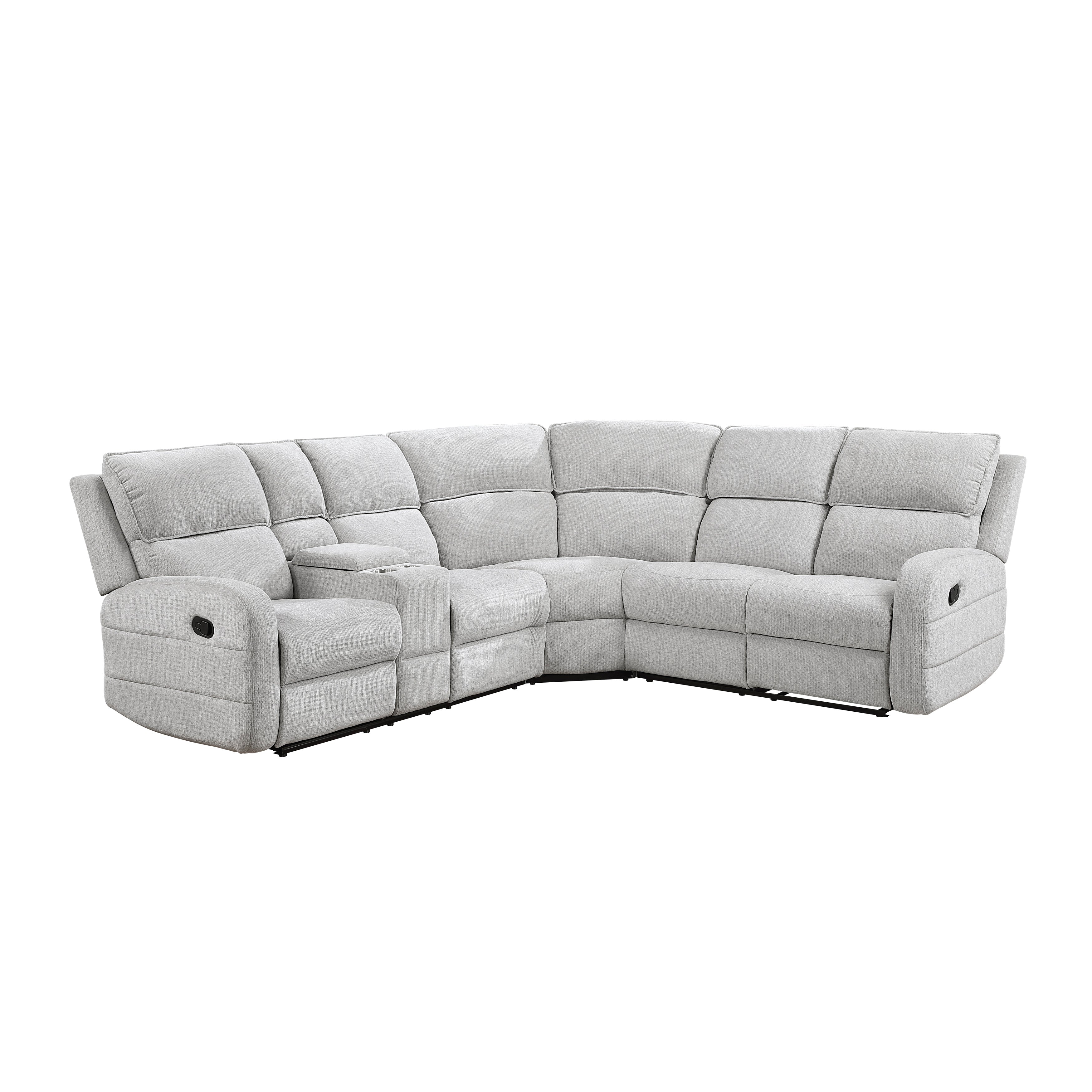 3 Pc Power Reclining Sectional, Taupe