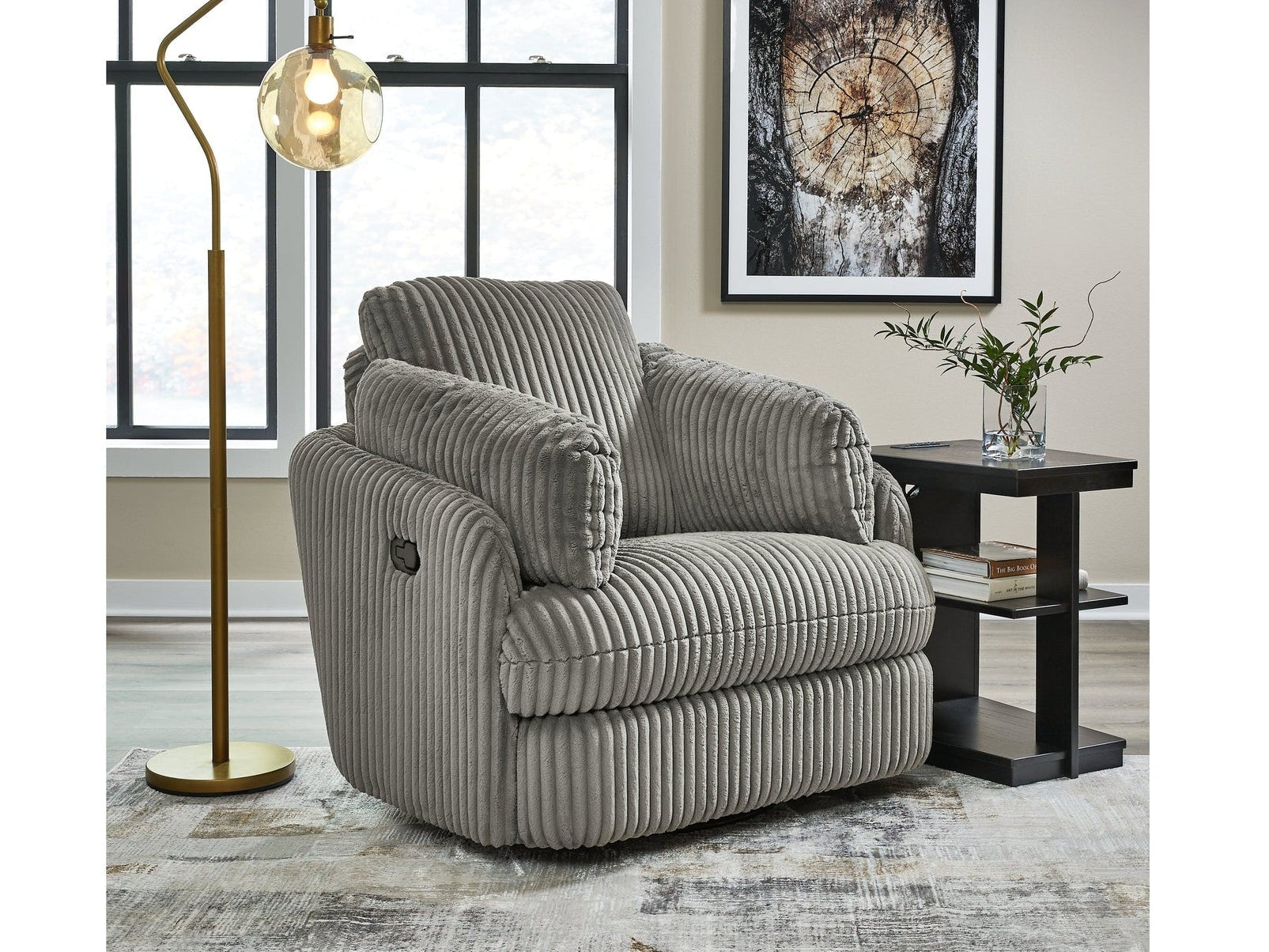 Lindyn Fog Swivel Glider Recliner