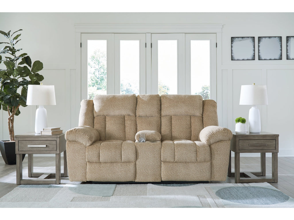 Tip-Off Wheat Power Reclining Loveseat
