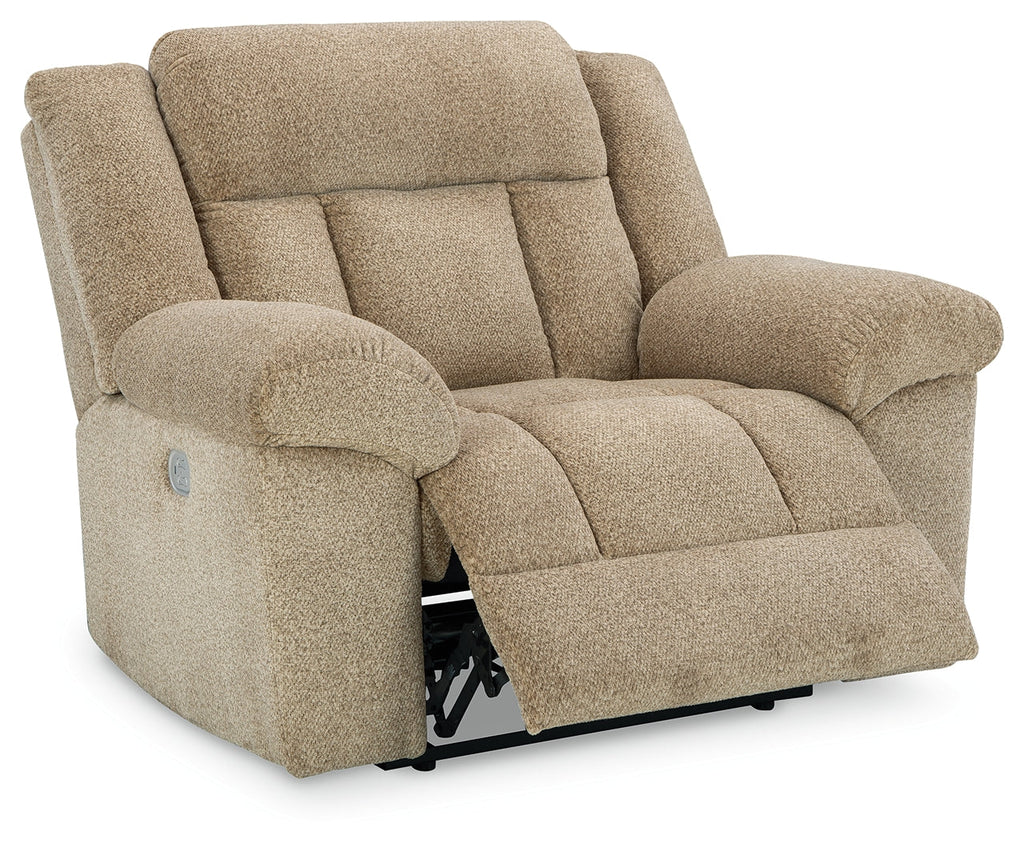 Tip-Off Wheat Power Reclining Sofa, Loveseat and Recliner