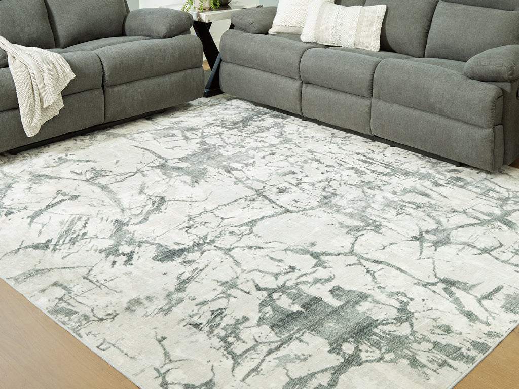 Tobinbury Gray Washable Large Rug