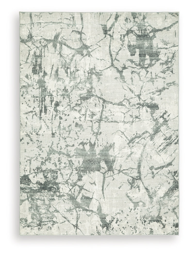 Tobinbury Gray Washable Medium Rug