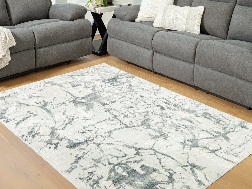 Tobinbury Gray Washable Medium Rug