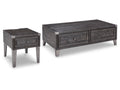 Todoe Dark Gray Coffee Table and End Table