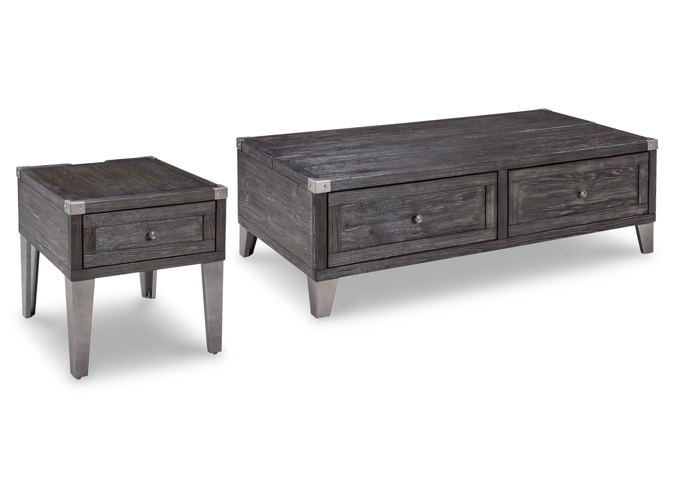 Todoe Dark Gray Coffee Table and End Table