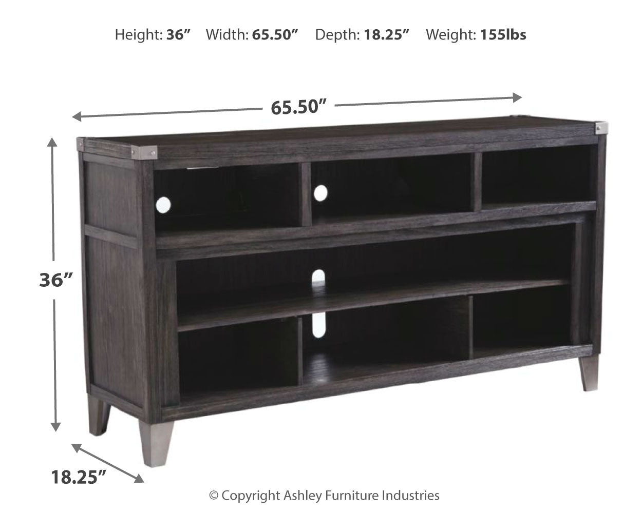 Todoe Gray 65" TV Stand