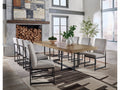 Tomtyn Light Brown Dining Table and 8 Chairs