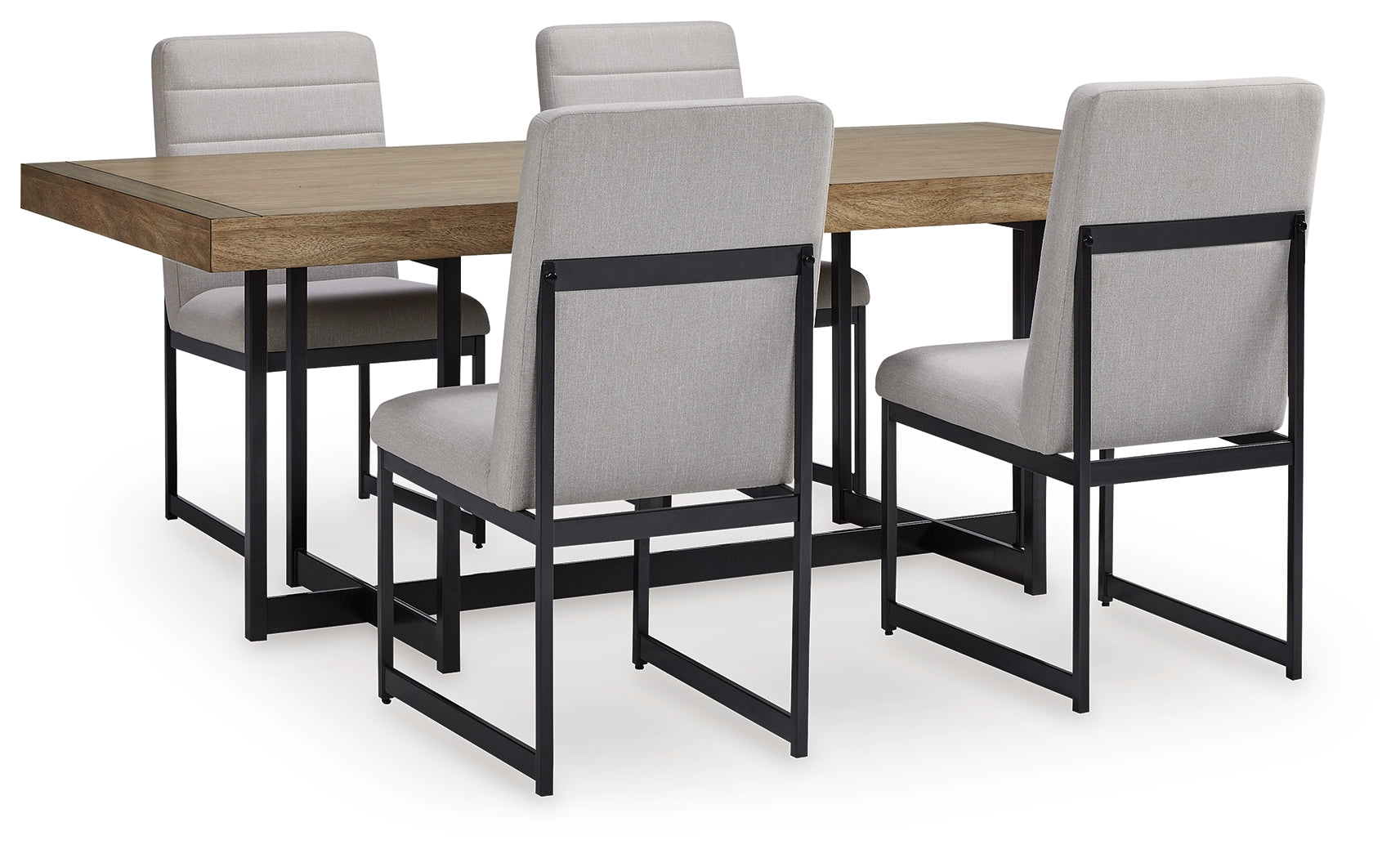 Tomtyn Light Brown Dining Table w/4 Chairs