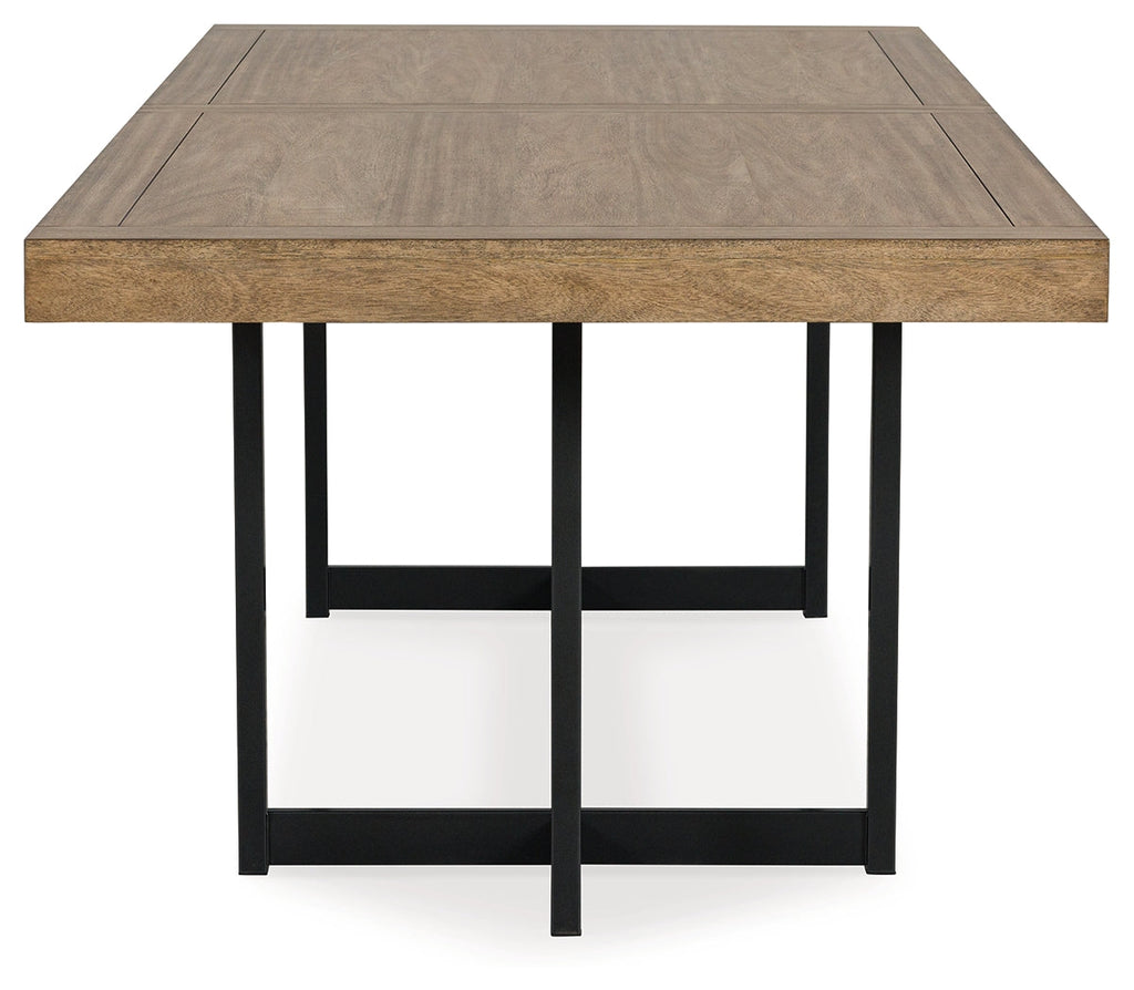 Tomtyn Light Brown Extension Dining Table and 6 Chairs