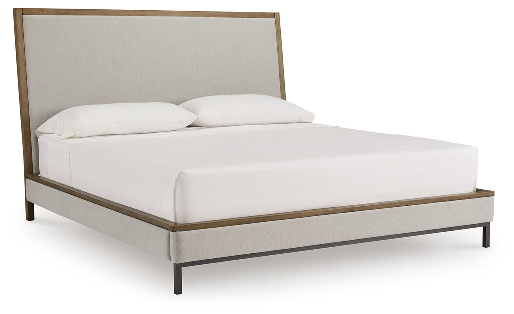 Tomtyn Light Brown Queen Upholstered Bed